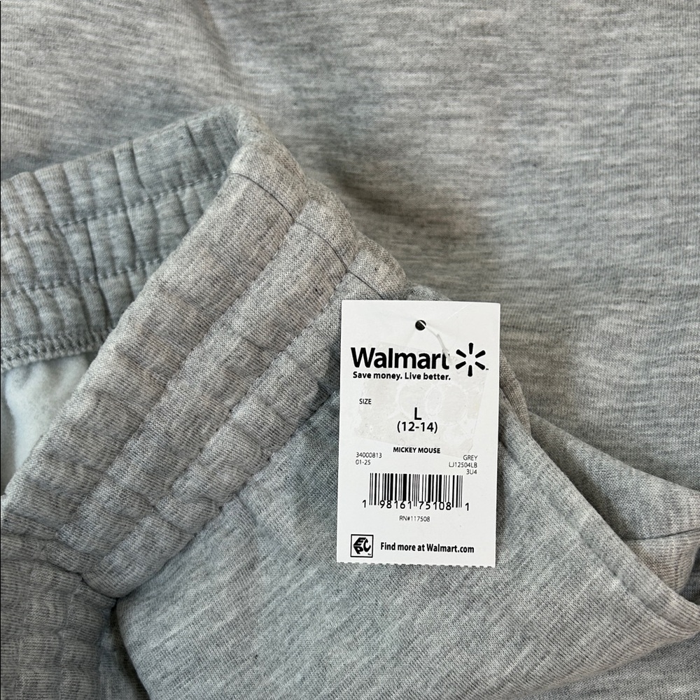 Disney Mickey Mouse Gray Joggers Size Large (12-14) - Picture 11 of 11